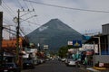 City of La Fortuna with the Arenal volcano in Costa Rica