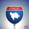 The City label and map of Netherlands In American Signs Style Royalty Free Stock Photo