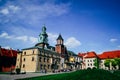 City landscape. Buildings Wawel, Krakow, Poland. Royalty Free Stock Photo