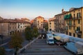 VERONA, ITALY- September 08, 2016: City landscape on the early morning and view on the Piazza XVI Ottobre