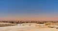 City landscape Giza Cairo with plateau pyramids Royalty Free Stock Photo