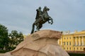 City landscape, a monument to the founder of St. Petersburg Peter-1.