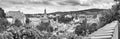 City landscape, panorama, banner - view over the historical part Cesky Krumlov Royalty Free Stock Photo