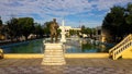 City landscape in sunny weather. Vigan, Ilocos Sur, Philippines. Royalty Free Stock Photo