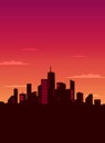 City landscape sunset Royalty Free Stock Photo