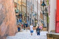 City landscape - view of The Castle Steps that descend from the Prague Castle complex Royalty Free Stock Photo