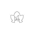 city leaf nature logo design icon illustration element isolated
