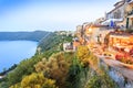 City life in Castel Gandolfo, pope's summer residency, Italy Royalty Free Stock Photo