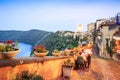 City life in Castel Gandolfo, pope's summer residency, Italy Royalty Free Stock Photo