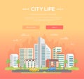 City life - modern vector illustration