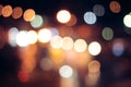 City life in night in abstract background. Road light bokeh. Night car driving concept Royalty Free Stock Photo