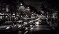 City life rush hour, traffic jam blur motion generated by AI Royalty Free Stock Photo