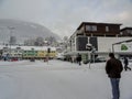 City life in winter in Norway. Vossevangen, Voss Royalty Free Stock Photo