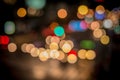 City light blur bokeh , defocused background. Royalty Free Stock Photo