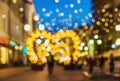 City light blur bokeh defocused background. Royalty Free Stock Photo