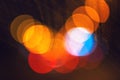 City light bokeh background, urban street traffic at night Royalty Free Stock Photo