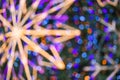 city lights blurred abstract circular bokeh on background Royalty Free Stock Photo