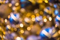 City lights blurred abstract circular bokeh on background Royalty Free Stock Photo