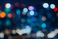 City lights bokeh blur effect at nigh Royalty Free Stock Photo