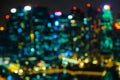 City lights bokeh blur effect at night Royalty Free Stock Photo