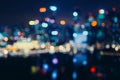 City lights bokeh blur effect at night Royalty Free Stock Photo