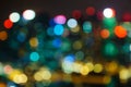 City lights bokeh blur effect at night Royalty Free Stock Photo