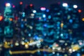 City lights bokeh blur effect at night Royalty Free Stock Photo