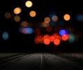 City lights bokeh Royalty Free Stock Photo