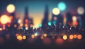 City lights bokeh at night Royalty Free Stock Photo