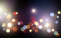 City lights of night bokeh abstract background, Vector eps 10 illustration bokeh particles Royalty Free Stock Photo