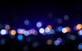 City lights of night bokeh abstract backgrounds, Vector eps 10 illustration bokeh particles Royalty Free Stock Photo