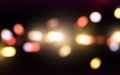 City lights of night bokeh abstract backgrounds, Vector eps 10 illustration bokeh particles Royalty Free Stock Photo