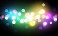 City ??lights at night bokeh soft light abstract backgrounds, Vector eps 10 illustration bokeh particles Royalty Free Stock Photo