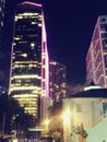 City lights at nite Royalty Free Stock Photo