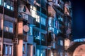 City of lights old town in dark nights which make people feel comfty in town Royalty Free Stock Photo