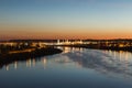 City Lights Over the Missouri River Royalty Free Stock Photo