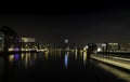 City lights on Spree river Royalty Free Stock Photo