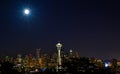 City Lights in Super Moon