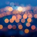 City lights in the twilight evening with blurring background, cl