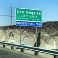 City Limit Sign for Los Angeles, California, USA Royalty Free Stock Photo
