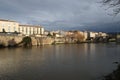 City of Limoux and river Aude , France