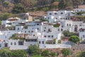 City Lindos town attraction of Rhodes island with white house Royalty Free Stock Photo