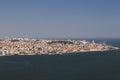 Lisbon city and Tagus River from above