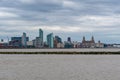 The city of Liverpool skyline in England