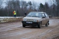 Winter autocross 2018, peoples and sport cars. Engine and speed. Travel photo 2018
