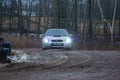 Winter autocross 2018, peoples and sport cars. Engine and speed. Travel photo 2018