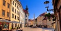 City of Ljubljana old cobbled center street Royalty Free Stock Photo