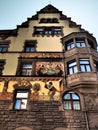 Constance-Medieval building with painted facade in Konstanz, Germany Royalty Free Stock Photo