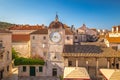 The city loggia in historic centre of Trogir town, Croatia, Euro