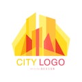 City logo original design, abstract city building concept vector Illustration Royalty Free Stock Photo